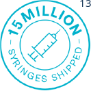 15 million syringes shipped